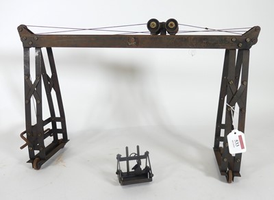 Lot 533 - A Chad Vallery Knight's Head gantry crane, w.49cm