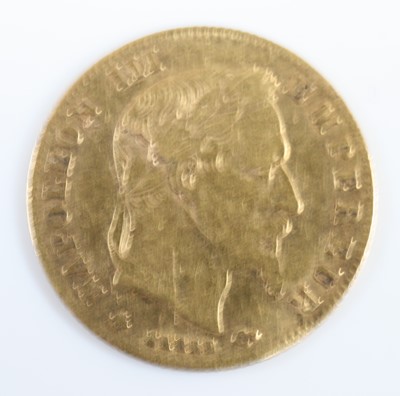 Lot 3103 - France, 1863 gold 5 francs, obv: Napoleon III,...