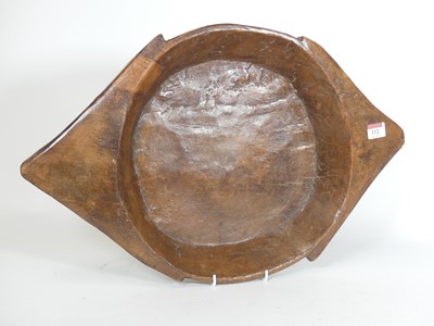 Lot 112 - An Indian hard wood parat bowl, of typical...