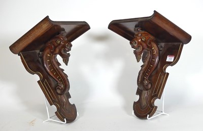 Lot 122 - A pair of early 20th century rosewood wall...