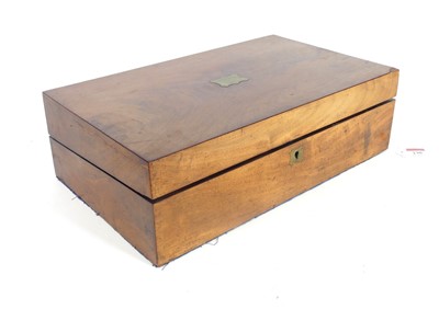Lot 130 - A Victorian mahogany writing slope, of typical...