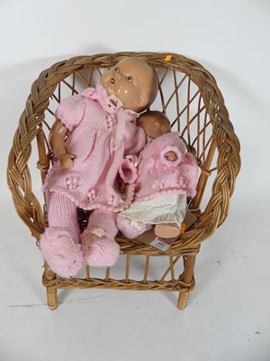 Lot 491 - An early 20th century doll, having a painted...