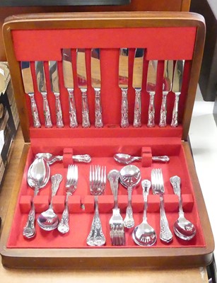 Lot 180 - A canteen of stainless steel cutlery, in the...