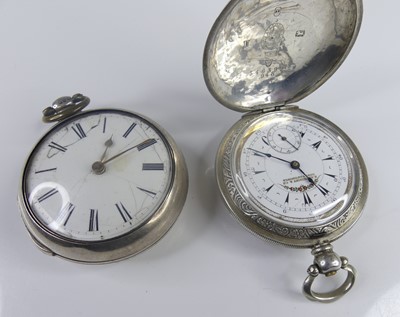 Lot 412 - A continental silver cased gent's full hunter...