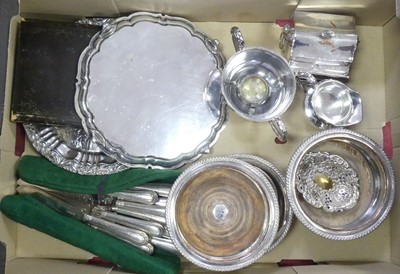 Lot 190 - A collection of silver plated wares to include...