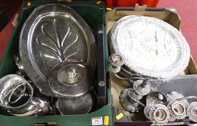 Lot 191 - A collection of silver plated wares to include...