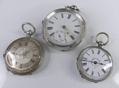 Lot 416 - A late 19th century continental silver cased...