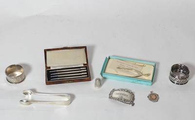 Lot 193 - A collection of silver, to include a pair of...