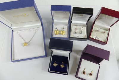 Lot 427 - Assorted ear studs, to include silver, blue...