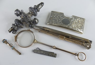 Lot 431 - Mixed lot to include a circa 1900 baby's...