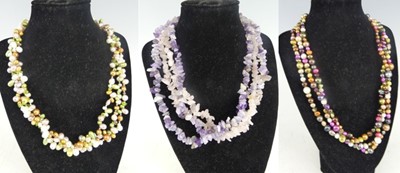 Lot 434 - Assorted fashion necklaces, to include rose...