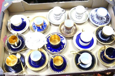 Lot 561 - A collection of coffee cans and saucers, to...