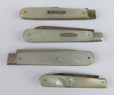 Lot 440 - A late Victorian silver and mother of pearl...