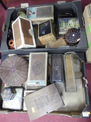 Lot 629 - Two boxes of various empty Cigar boxes to...