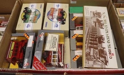 Lot 1521 - A box of public transport diecast vehicles by...
