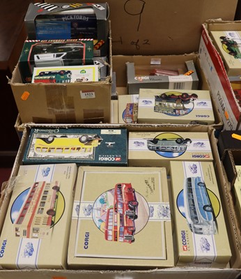 Lot 1523 - Three boxes of modern issue Corgi Classics and...
