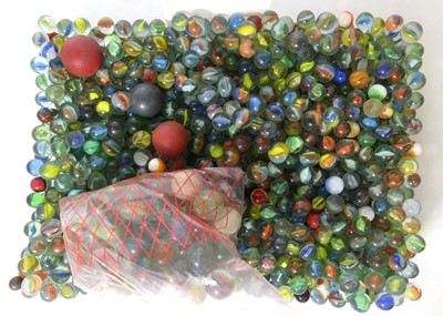 Lot 294 - A large collection of glass marbles, various...