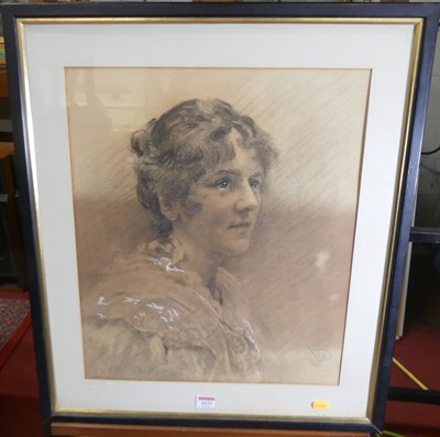 Lot 1033 - 20th century head & shoulders portrait of a...