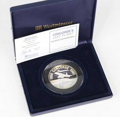 Lot 3215 - Westminster, Concorde's Last Flight, 2oz...