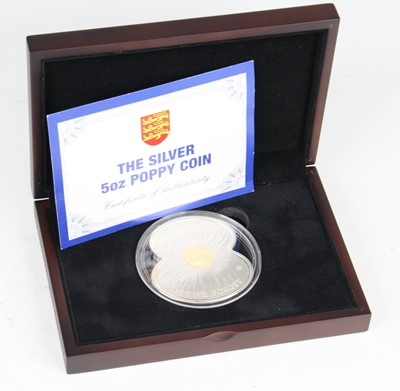 Lot 3429 - Jersey, 2013 The Silver 50z Poppy £10 Coin,...