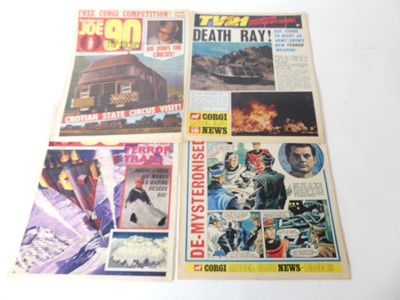 Lot 595 - A box of comics and magazines to include TV21...