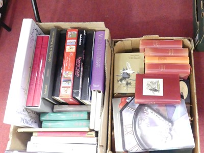 Lot 587 - Two boxes of hard-back French books to include,...