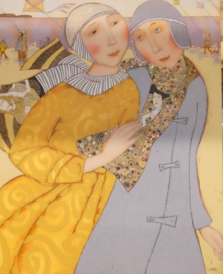 Lot 1055 - Cecile Veilhan (French, b.1965) - Two girls at...