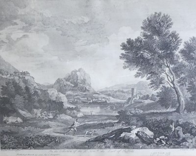 Lot 1060 - Pair, monochrome engravings, and a quantity of...