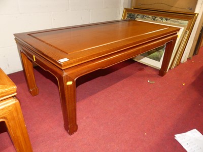 Lot 1093 - A pair of 20th century Chinese hardwood coffee...