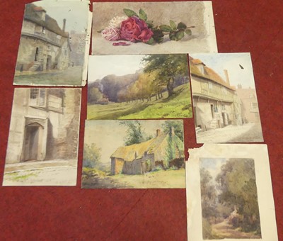Lot 1103 - A quantity of unframed watercolours to include...