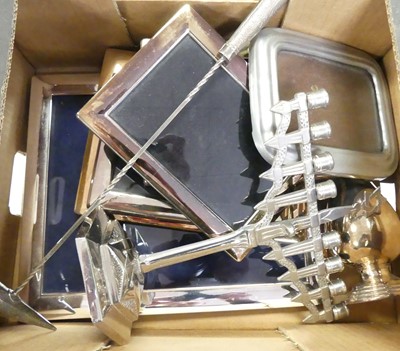 Lot 184 - A silver plated easel photograph frame, of...