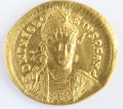 Lot 3119 - Roman Empire, Theodosius II (402-450), gold...