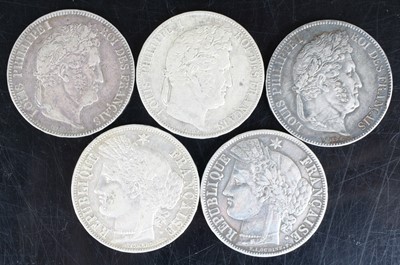 Lot 3124 - France, 1839 5 francs, Lille mint, obv:...