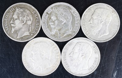 Lot 3125 - France, 1867 5 francs, Strasbourg mint,...