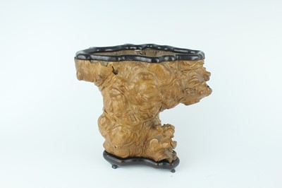 Lot 47 - Two Chinese tree-root brush pots, Qing Dynasty...