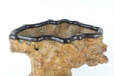 Lot 47 - Two Chinese tree-root brush pots, Qing Dynasty...