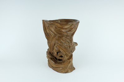 Lot 47 - Two Chinese tree-root brush pots, Qing Dynasty...