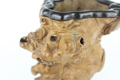 Lot 47 - Two Chinese tree-root brush pots, Qing Dynasty...