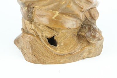 Lot 47 - Two Chinese tree-root brush pots, Qing Dynasty...