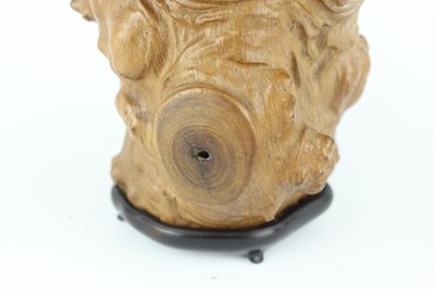 Lot 47 - Two Chinese tree-root brush pots, Qing Dynasty...