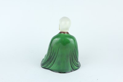 Lot 130 - Two Chinese famille verte figures, Qing...