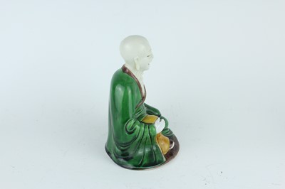 Lot 130 - Two Chinese famille verte figures, Qing...
