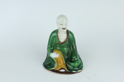 Lot 130 - Two Chinese famille verte figures, Qing...