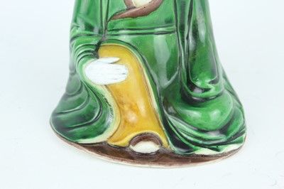 Lot 130 - Two Chinese famille verte figures, Qing...