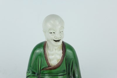 Lot 130 - Two Chinese famille verte figures, Qing...