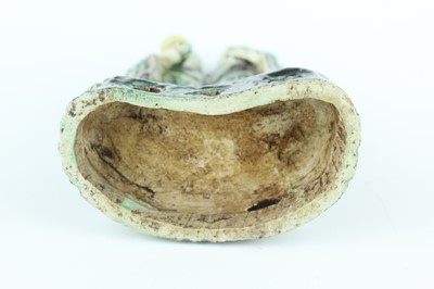 Lot 130 - Two Chinese famille verte figures, Qing...