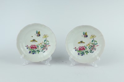 Lot 195 - A pair of Chinese ruby-back famille rose...