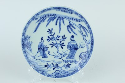 Lot 17 - Two pairs of Chinese blue and white dishes,...