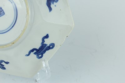 Lot 17 - Two pairs of Chinese blue and white dishes,...