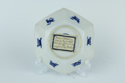 Lot 17 - Two pairs of Chinese blue and white dishes,...